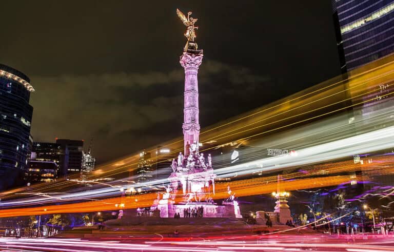 The angel of independence in CDMX