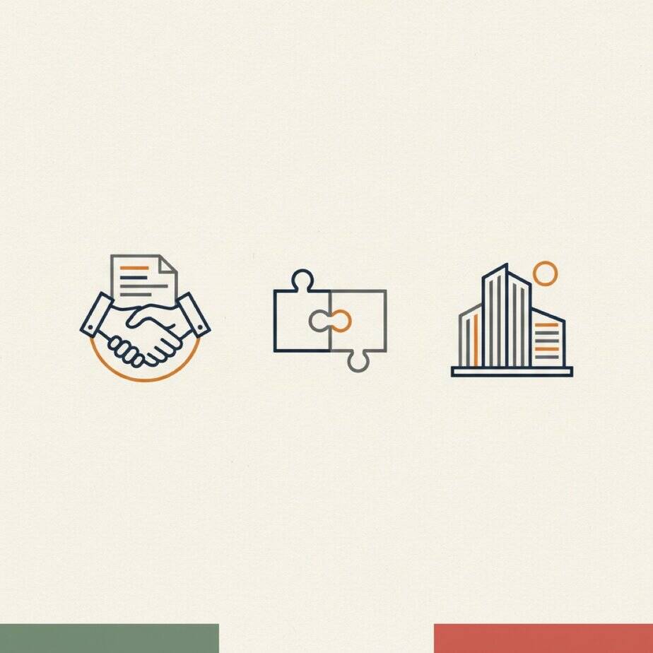 Three icons representing EOR, PEO, and corporate subsidiary options for hiring in Mexico